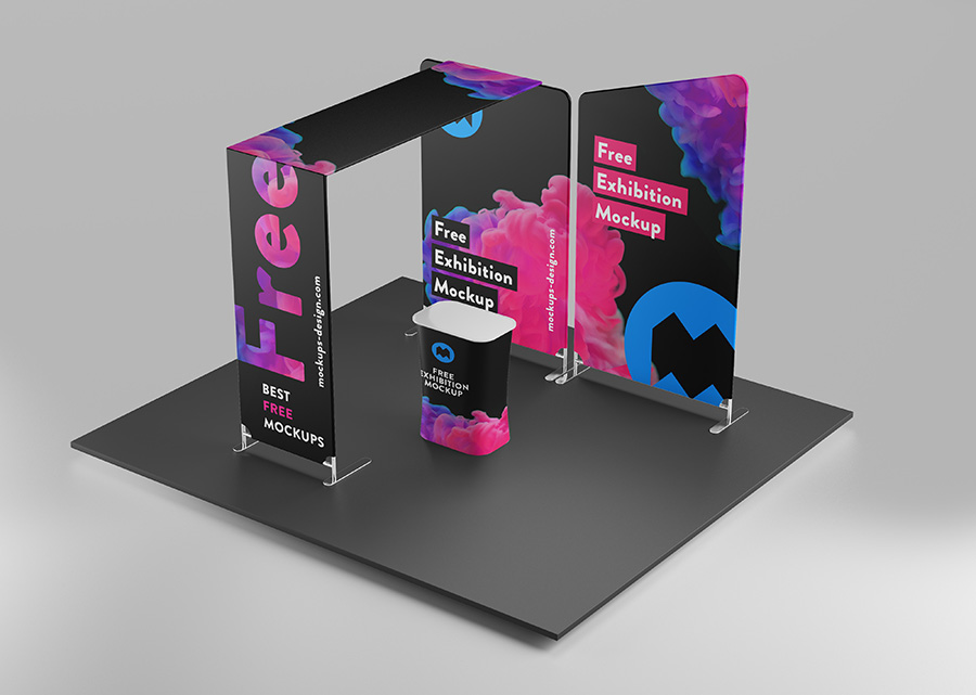 Free exhibition mockup  Mockups Design  Free Premium Mockups