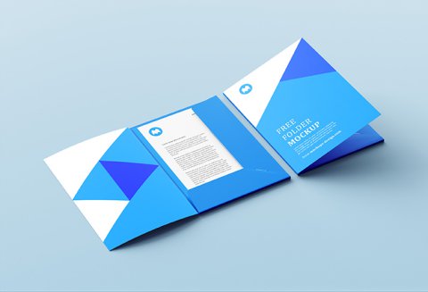 Free folder mockup - Mockups Design