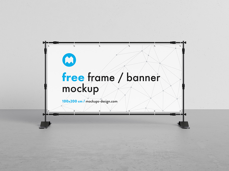 Download Free Banner Frame Stand Mockup 100 X 200cm Mockups Design Free Premium Mockups Yellowimages Mockups