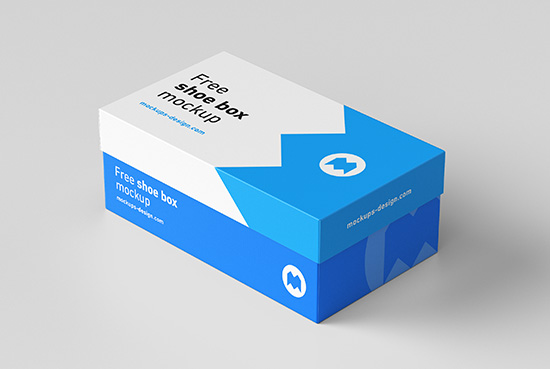 Free Shoe Box Mockup - Mockups Design