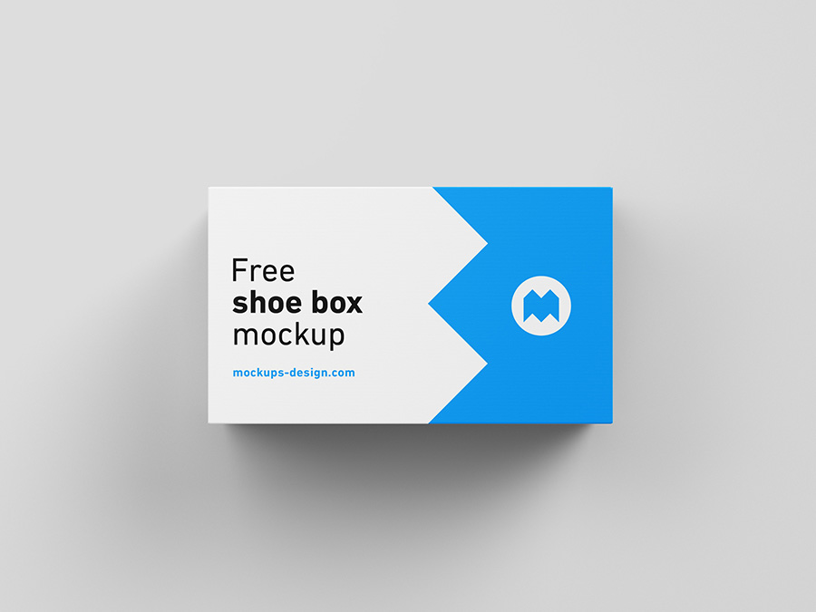 Free shoe box mockup