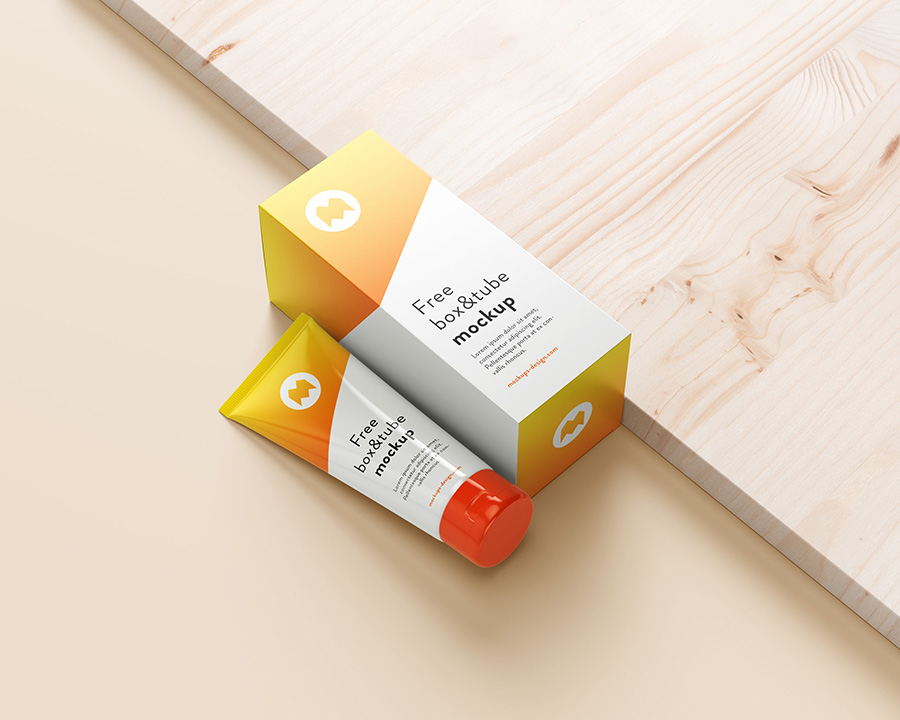 Free tube & box mockup