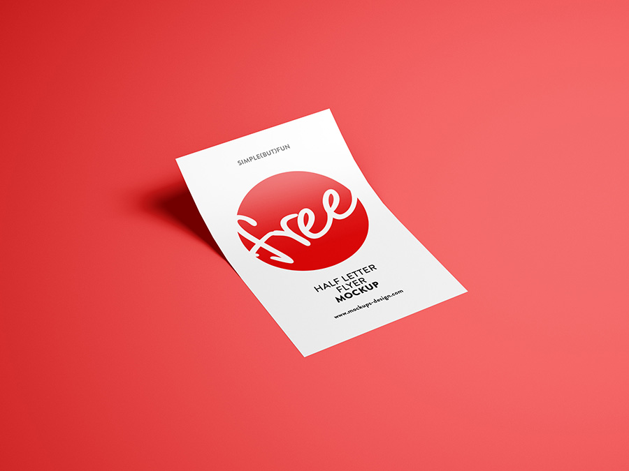 Download Free half page flyer mockup - Mockups Design | Free ...