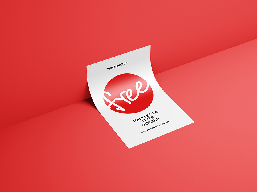 Free half page flyer mockup