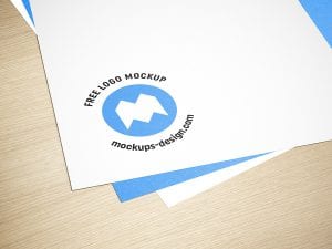 Free logo on paper mockup - Mockups Design