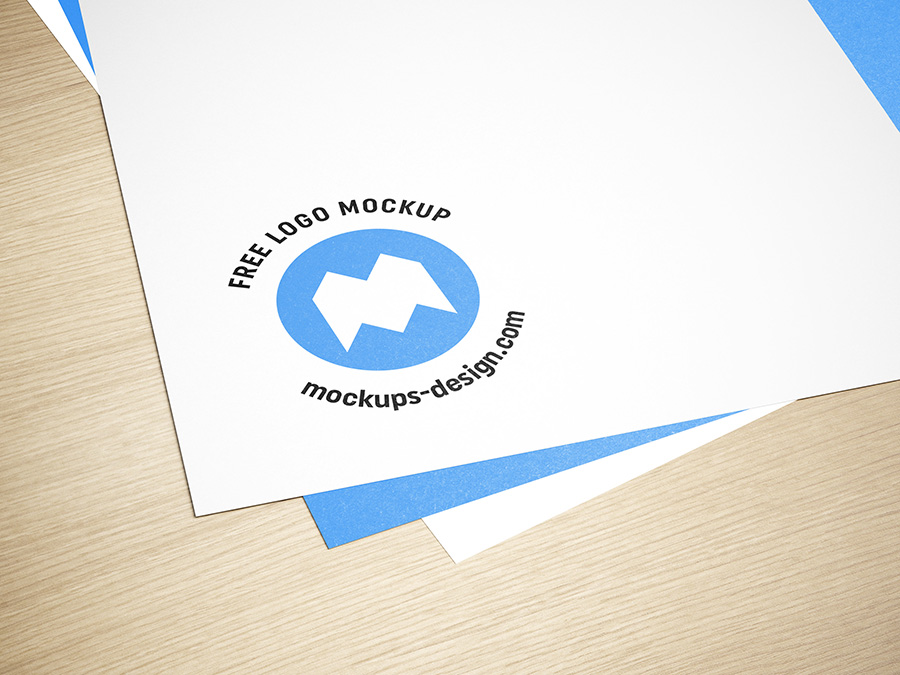 Download Free Logo On Paper Mockup Mockups Design