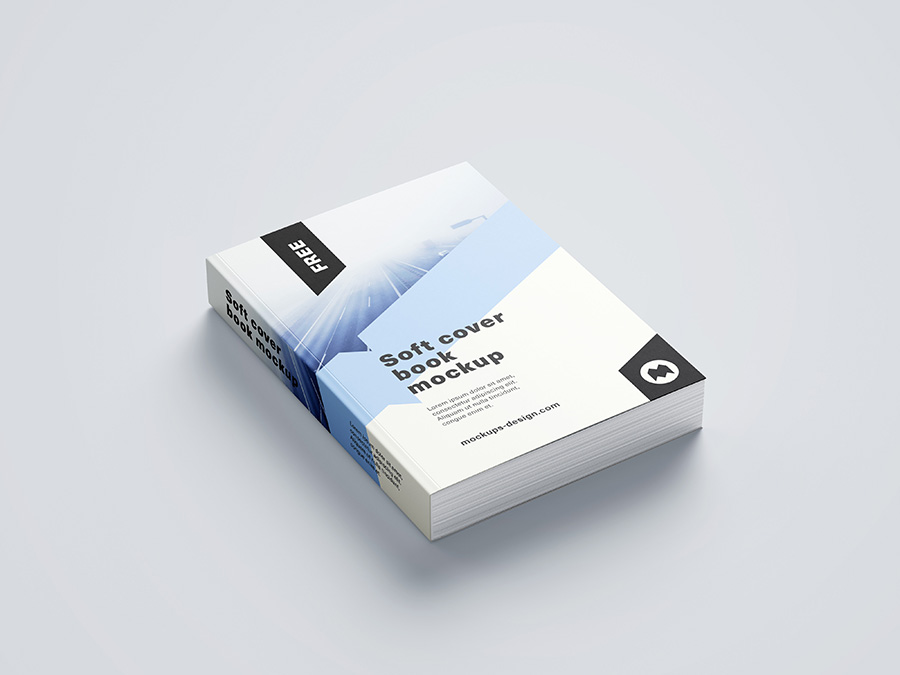 Free softcover book mockup