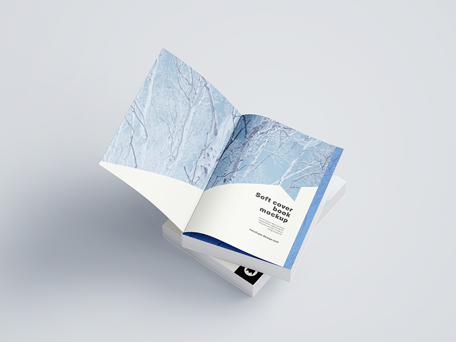 Free softcover book mockup