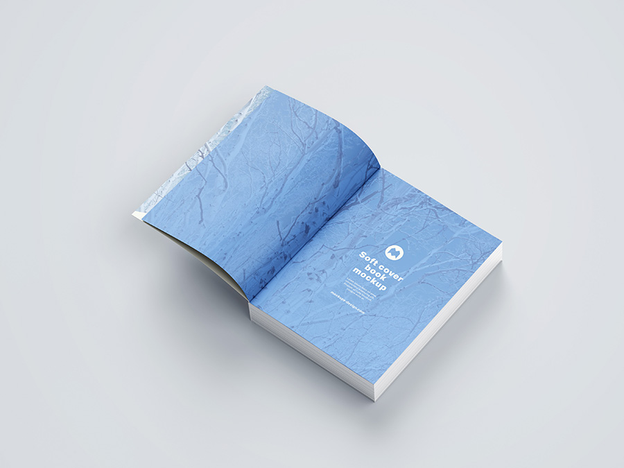 Free softcover book mockup