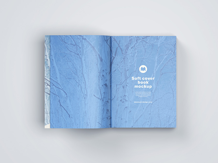 Free softcover book mockup