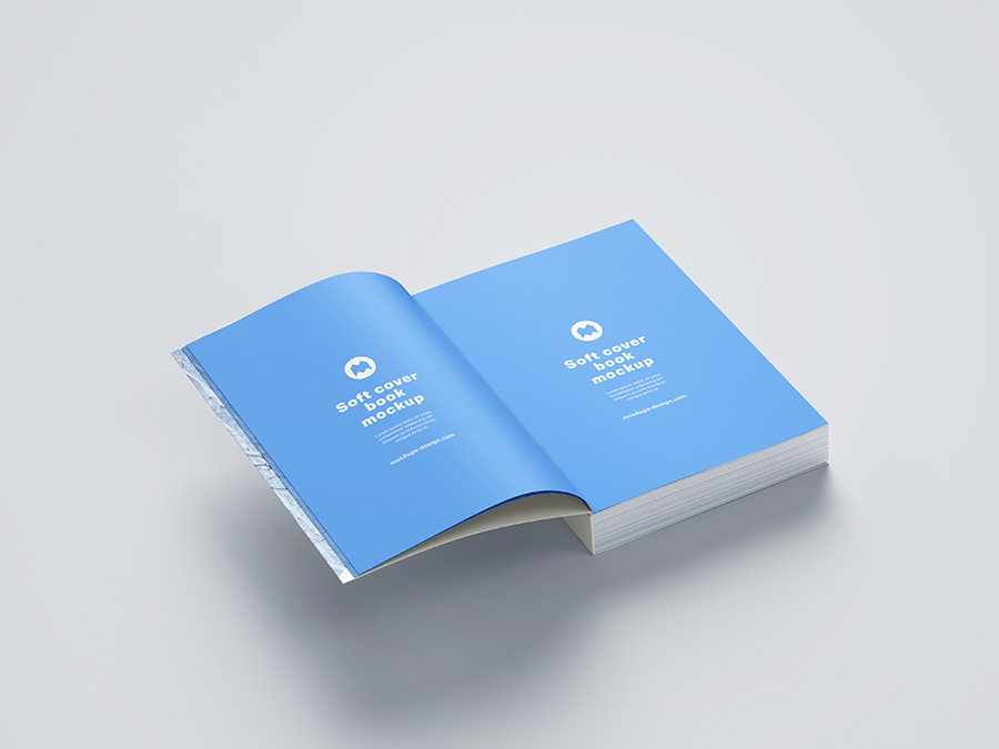 Free softcover book mockup