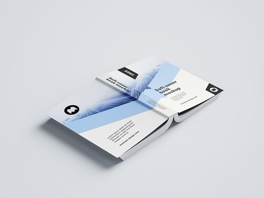 Free softcover book mockup