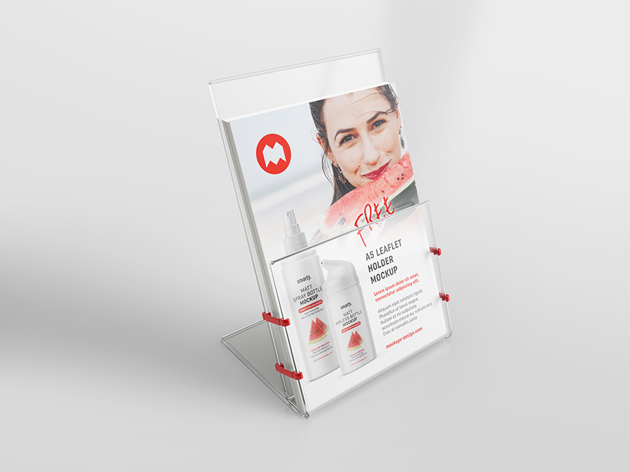 Download Free Transparent Leaflet Holder Mockup A5 Mockups Design Free Premium Mockups PSD Mockup Templates