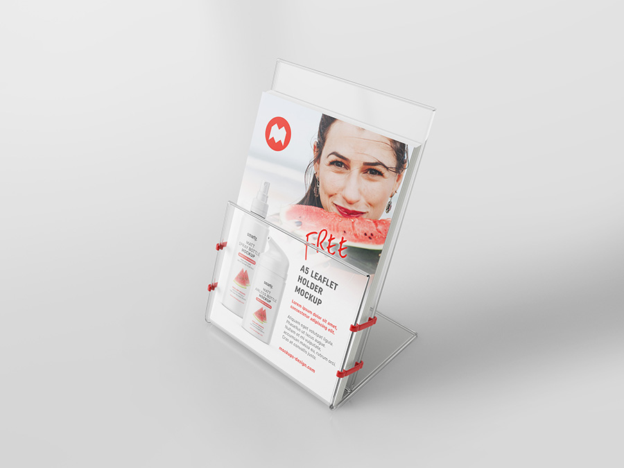 Download Free Transparent Leaflet Holder Mockup A5 Mockups Design Free Premium Mockups PSD Mockup Templates