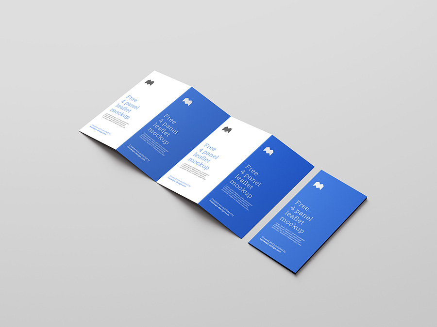 Download Free 4 Fold Leaflet Mockup Mockups Design