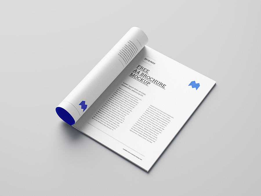 Free A4 brochure mockup