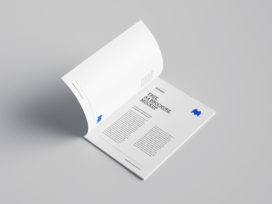 Free A4 brochure mockup