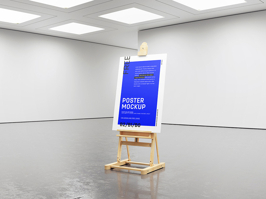 Download Free gallery easel mockup - Mockups Design | Free Premium ...