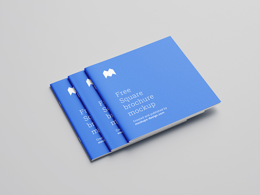 Download Free Square Brochure Mockup Mockups Design