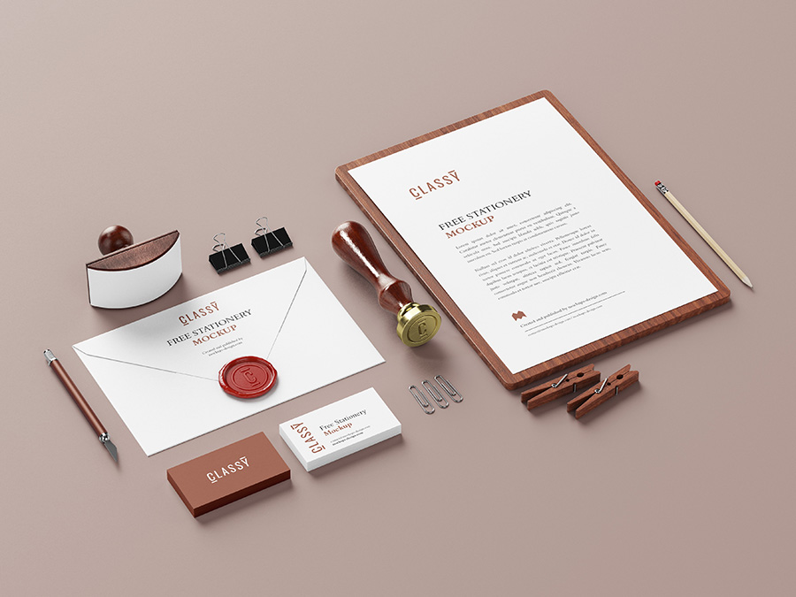 Free stationery mockup - Mockups Design