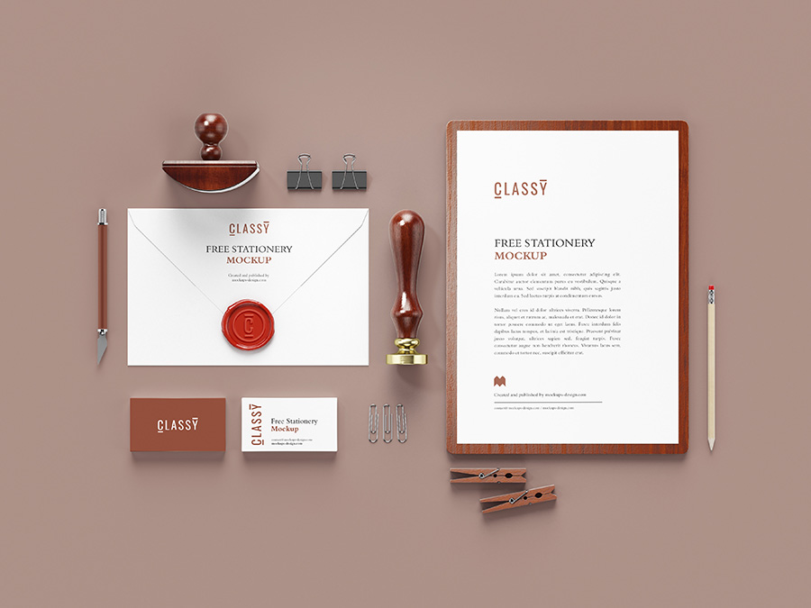 Download Free stationery mockup - Mockups Design | Free Premium Mockups