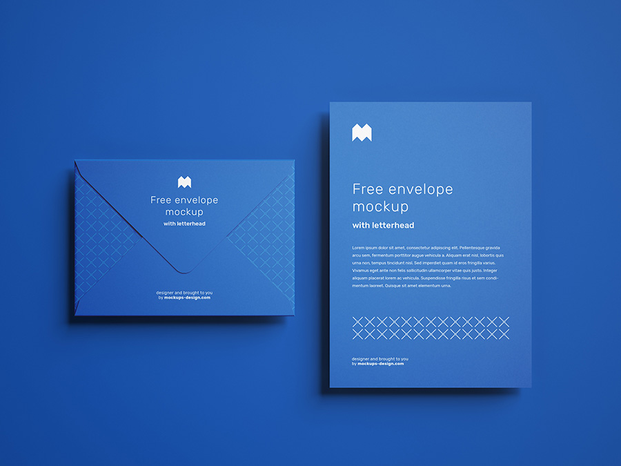 Free envelope mockup