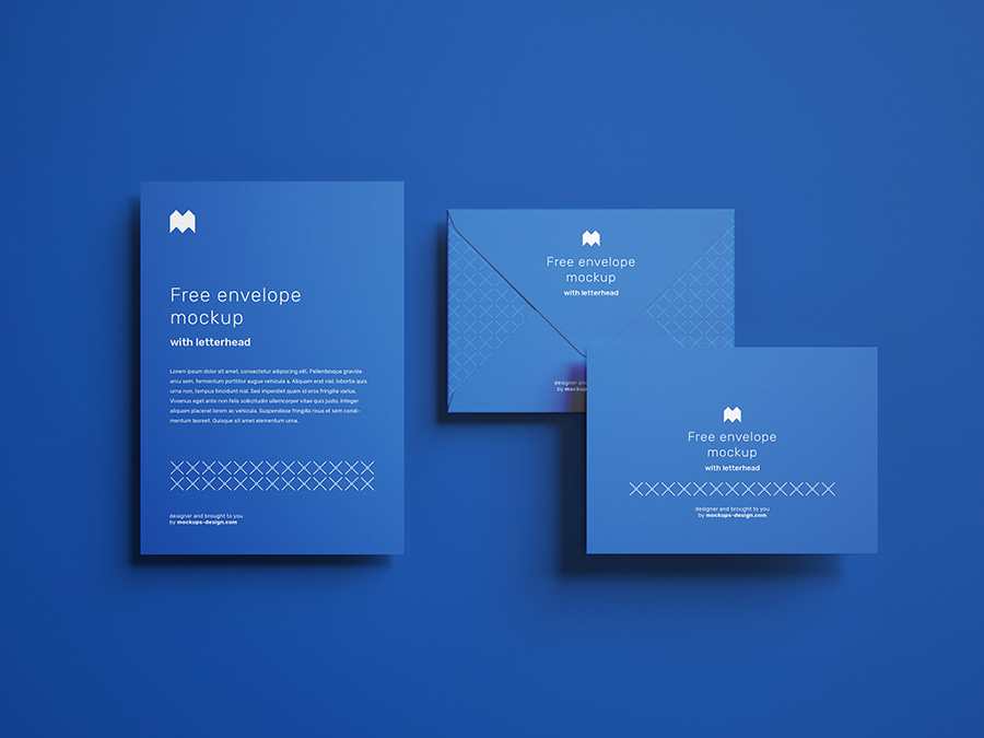 Free envelope mockup