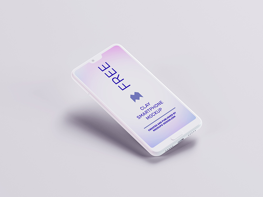 Free clay smartphone mockup