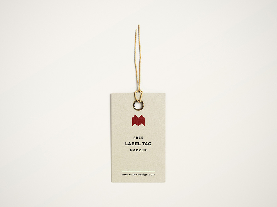 Free label tag mockup