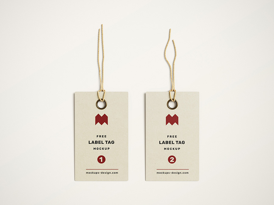 Free label tag mockup