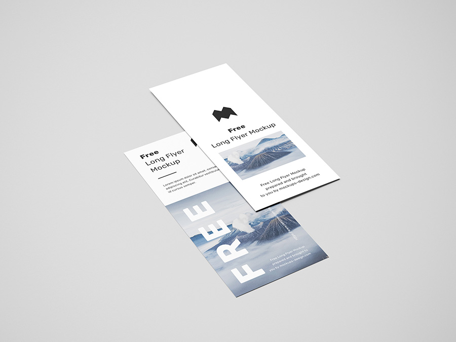 Download Free long flyer mockup - Mockups Design