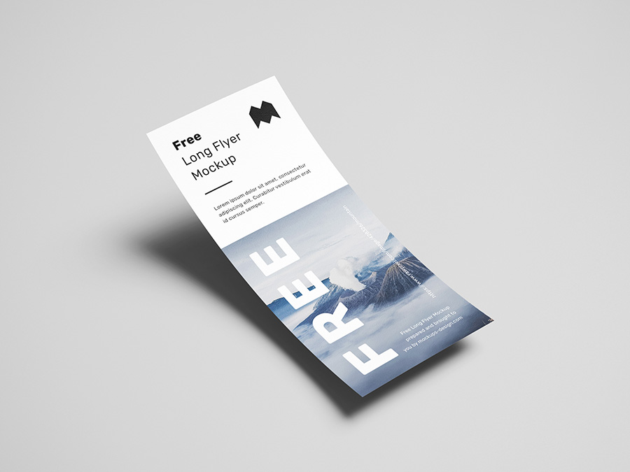 Download Free long flyer mockup - Mockups Design