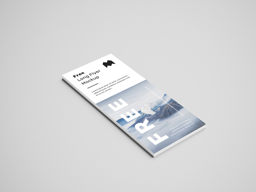 Free long flyer mockup