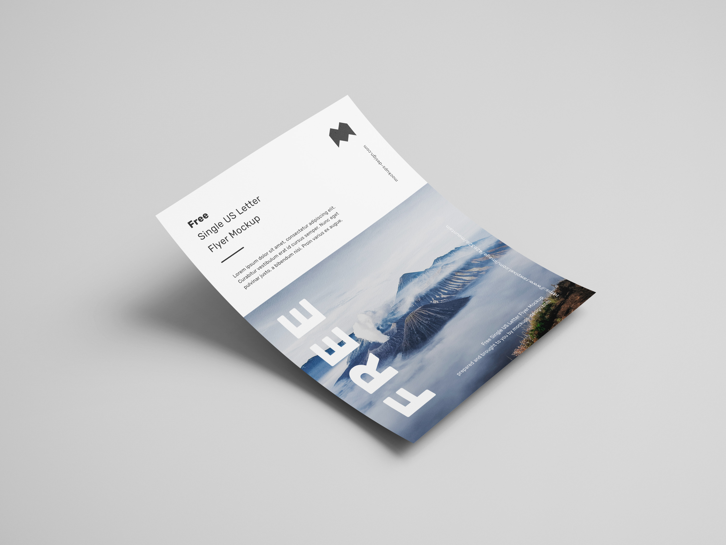 Free Single Us Letter Flyer Mockup Mockups Design Free Premium Mockups