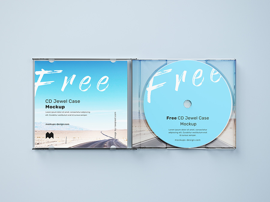 CD Mockup Jewel Case Square Booklet, Product Mockups, Scene