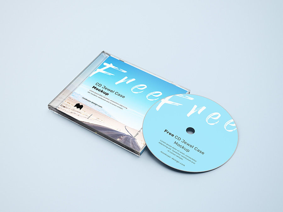 Free CD jewel case mockup