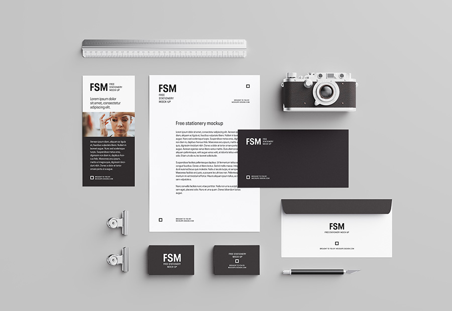 Download Free Creative Stationery Mockup Mockups Design