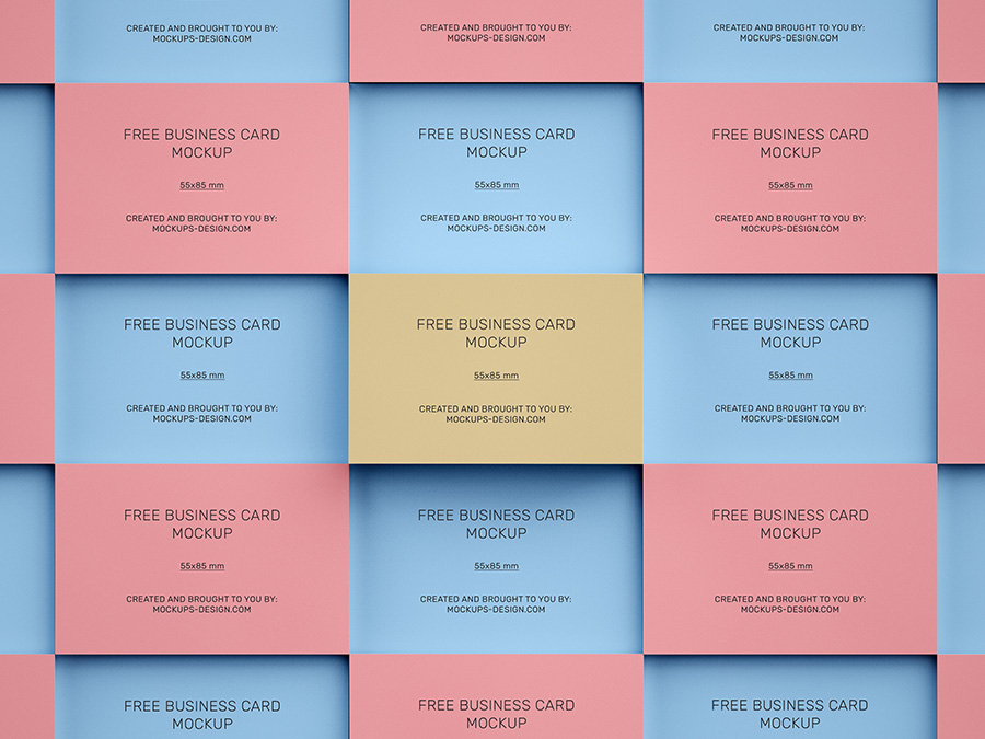 Download Free Stacked Business Cards Mockup 55 X 85 Mm Mockups Design Free Premium Mockups