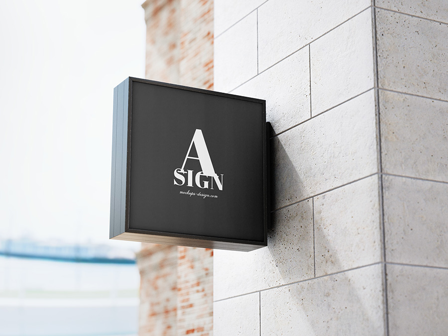 Download Free Hanging Sign Mockup Mockups Design