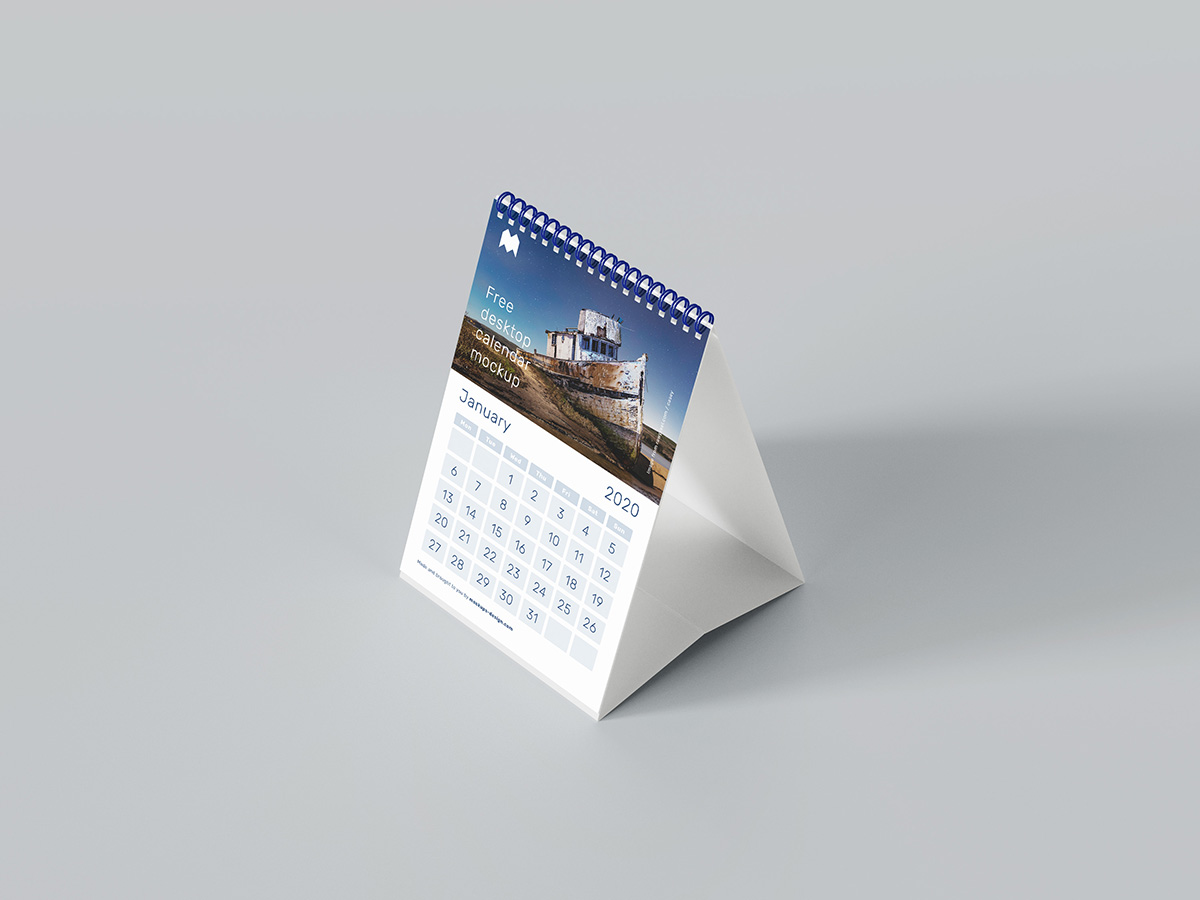 Free A5 desk calendar mockup Mockups Design