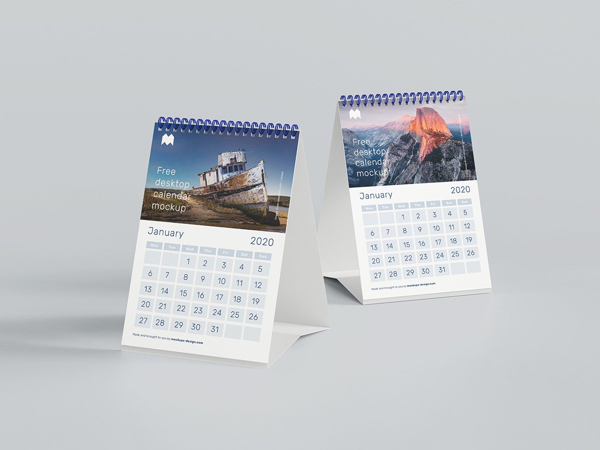 Download Free A5 desk calendar mockup - Mockups Design | Free Premium Mockups