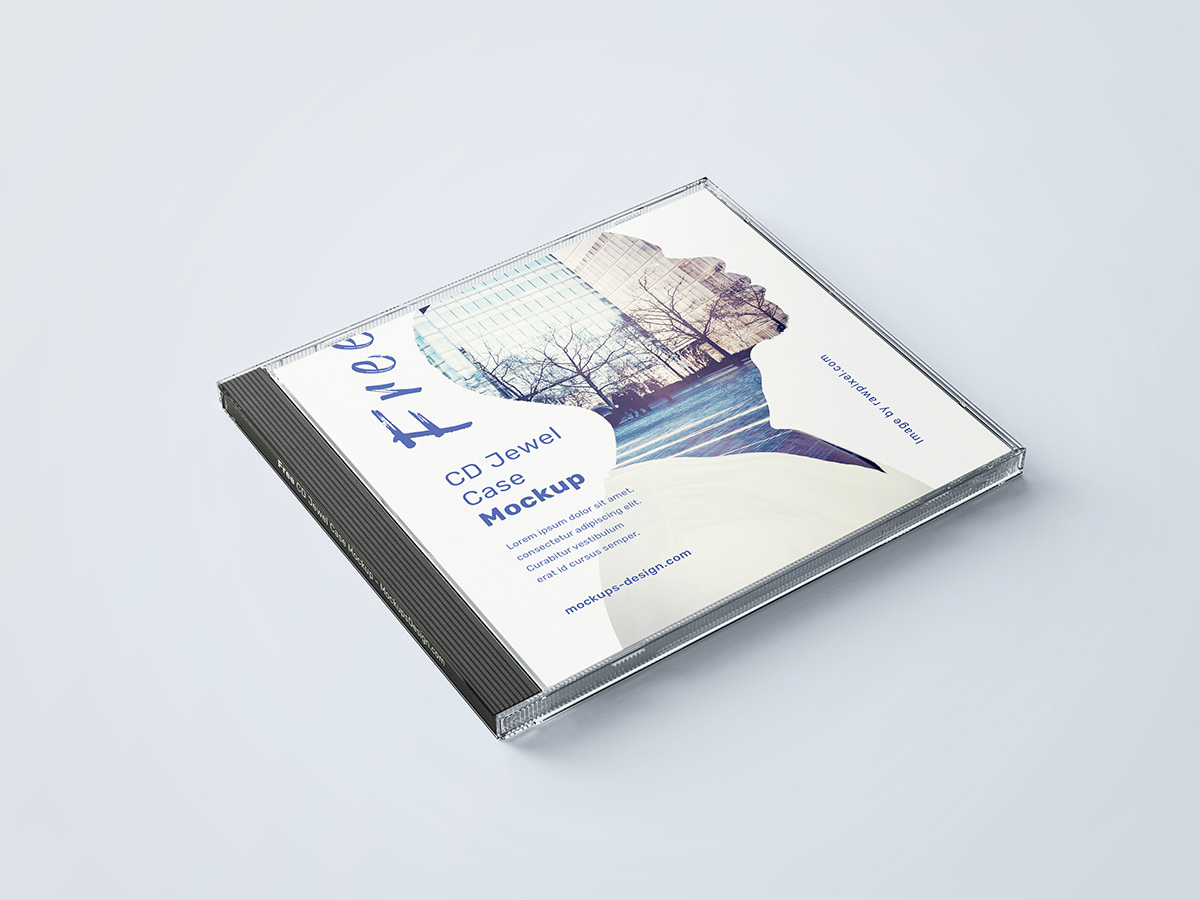 Free CD jewel case mockup