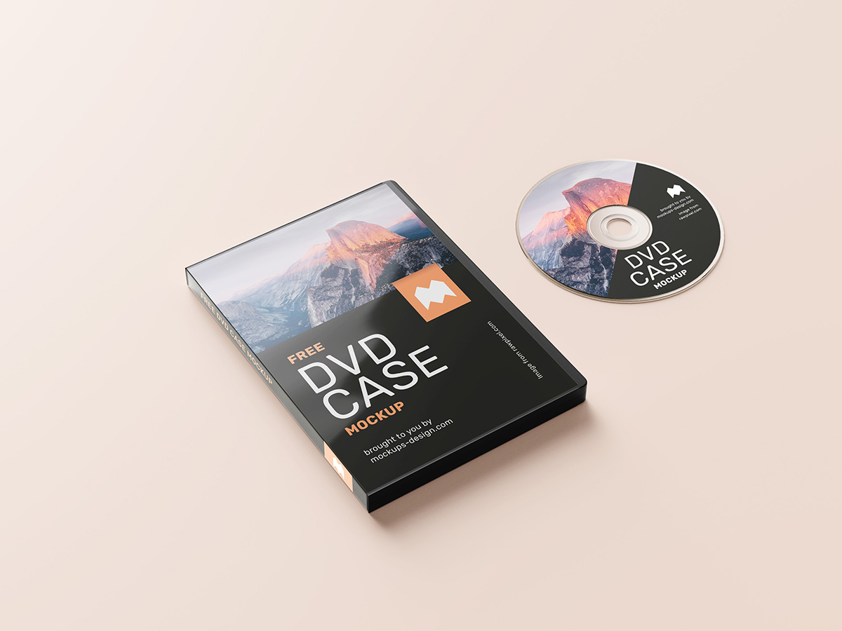 Free DVD case mockup