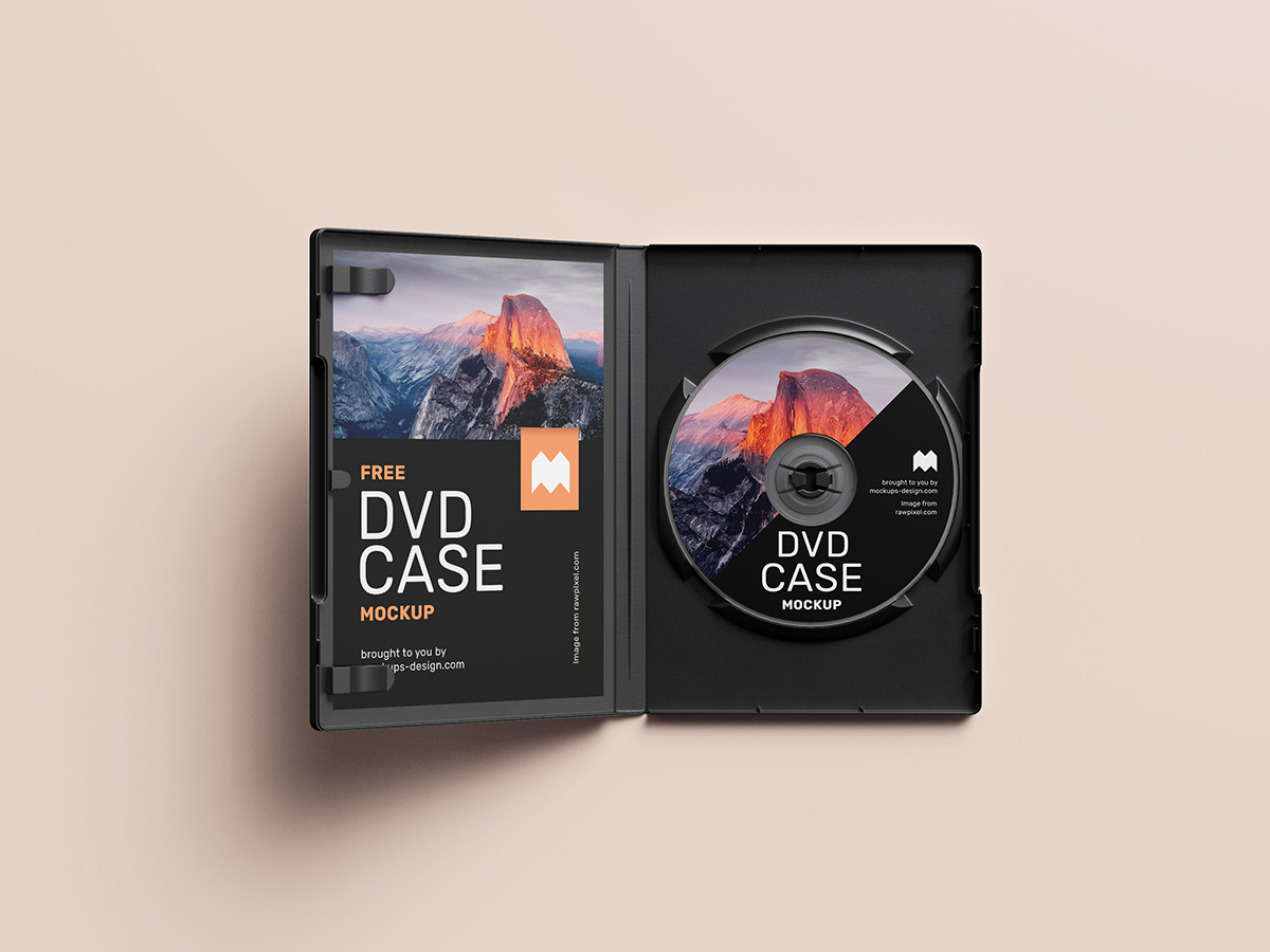 Free DVD case mockup