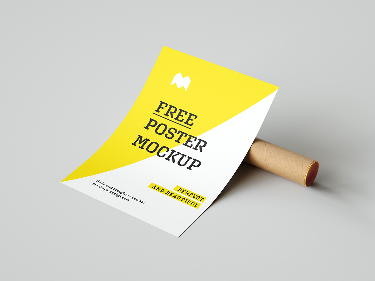 Download Free Poster Mockup Mockups Design