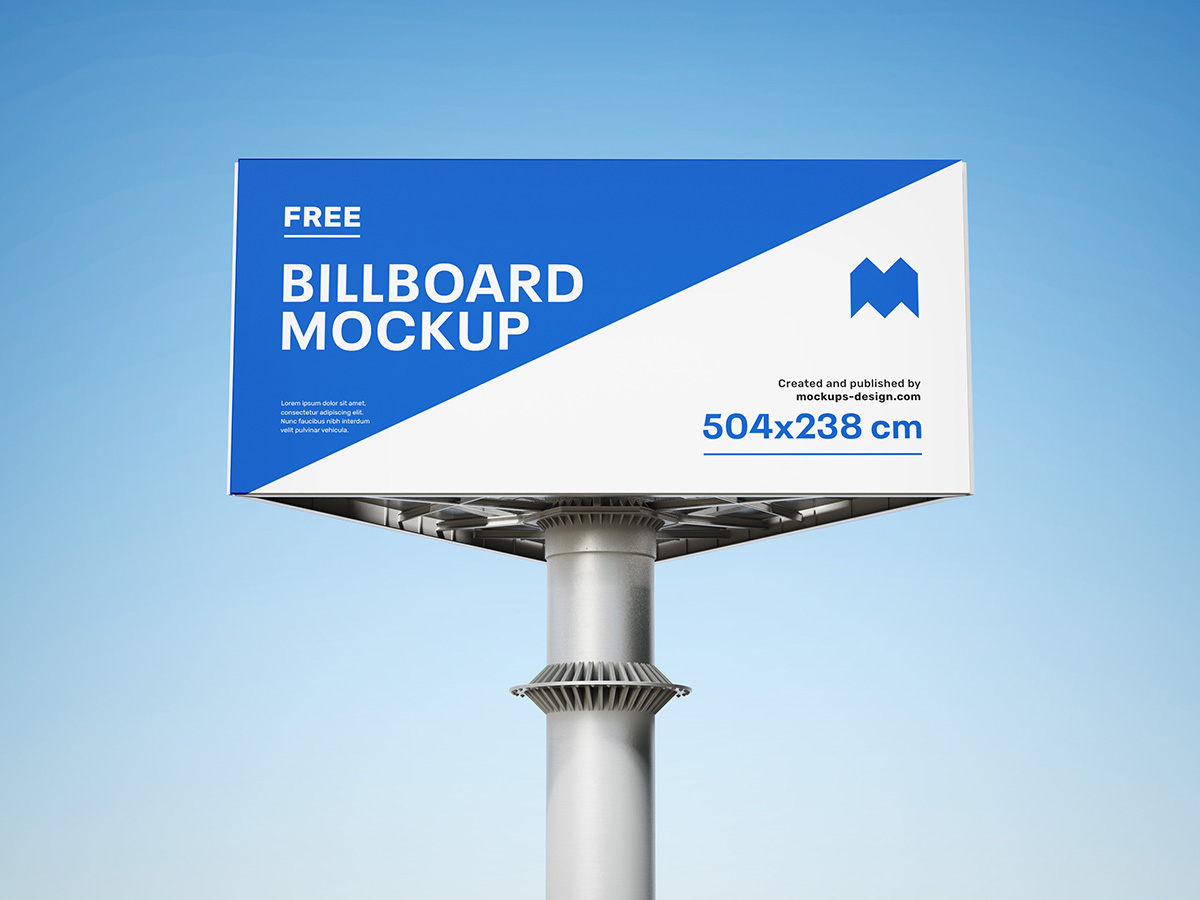 Free triple billboard mockup