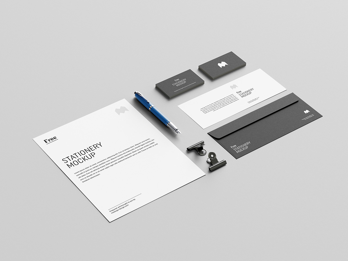 Free US stationary mockup