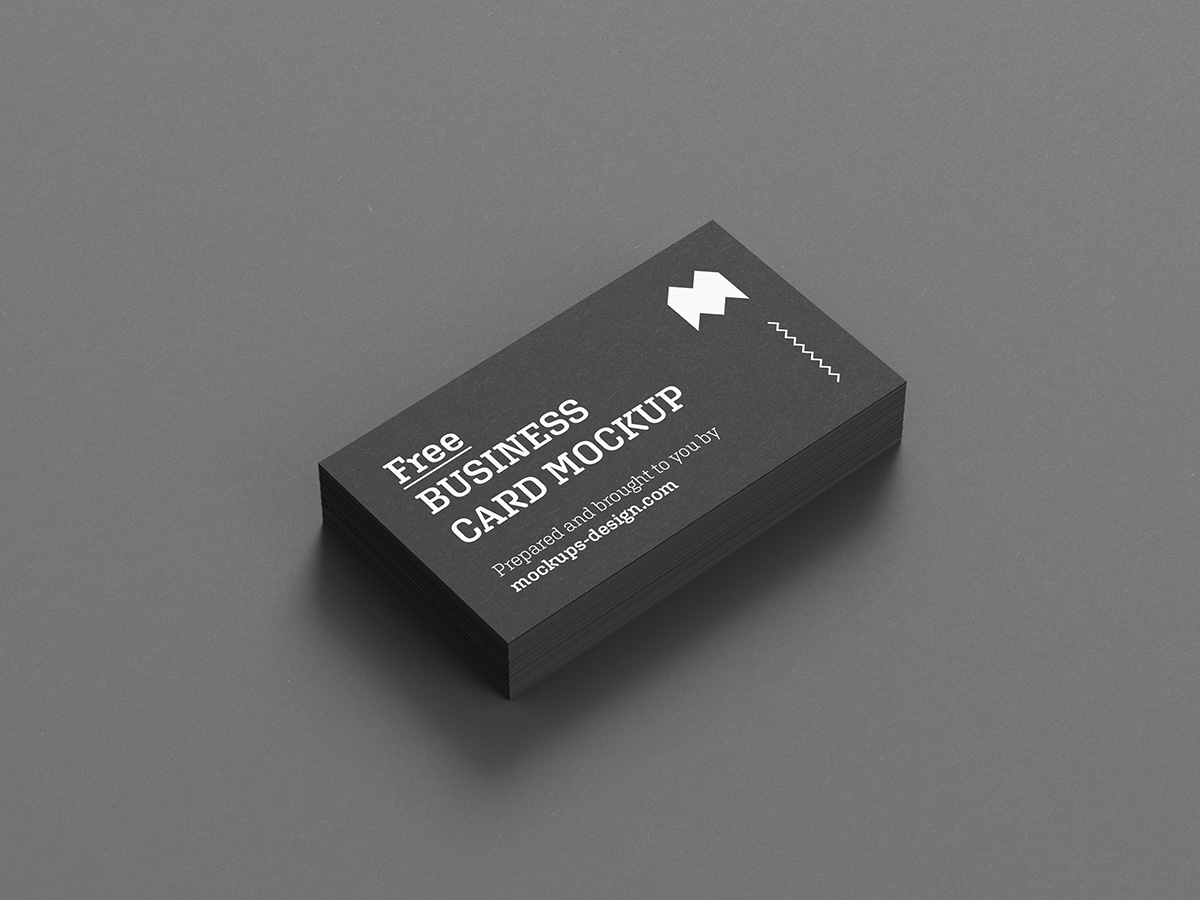 Free business cards mockup - Us Format