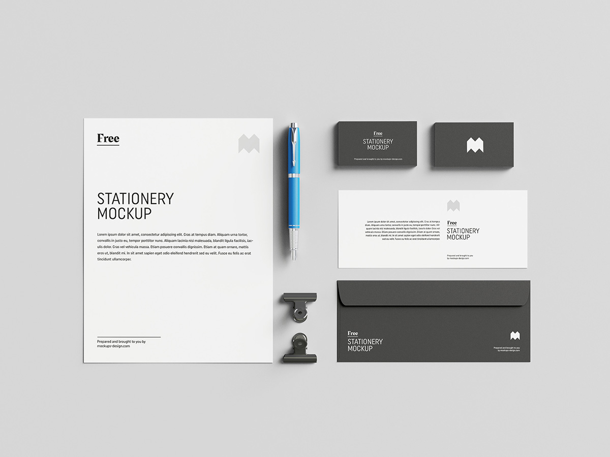 Free US stationary mockup