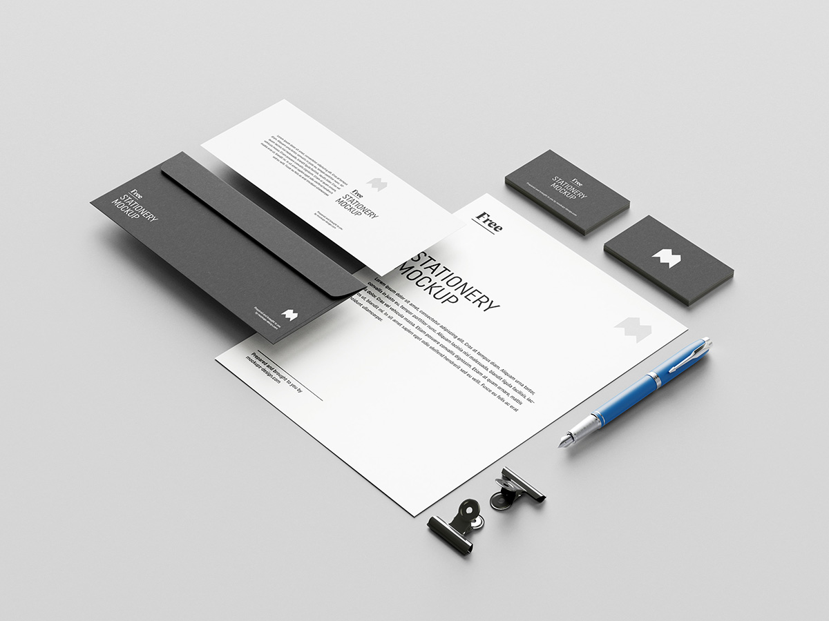 Free US stationary mockup